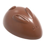 Chocolate World Polycarbonate Chocolate Mold, Abstract Rabbit, 12 Cavities
