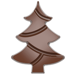 Chocolate World Polycarbonate Chocolate Mold, Christmas Tree, 2 Cavities