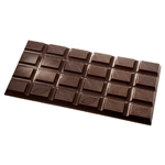 Chocolate World Polycarbonate Chocolate Mold, Cocoa Bean Bar, 3 Cavities