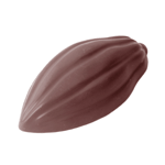 Chocolate World Polycarbonate Chocolate Mold, Cocoa Bean, 16 Cavities