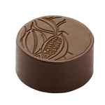 Chocolate World Polycarbonate Chocolate Mold, Cocoa Bean Praline, 24 Cavities