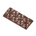Chocolate World Polycarbonate Chocolate Mold, Convex Triangle Bar, 4 Cavities