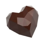 Chocolate World CW1913 Polycarbonate Origami Faceted Heart Chocolat