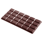 Chocolate World Polycarbonate Chocolate Mold, Flat Bar, 6 Cavities