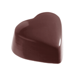 Chocolate World Polycarbonate Chocolate Mold, Heart, 24 Cavities