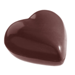 Chocolate World Polycarbonate Chocolate Mold, Heart, 21 Cavities