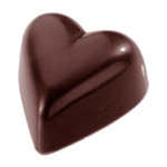 Chocolate World Polycarbonate Chocolate Mold, Heart, 24 Cavities