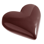 Chocolate World Polycarbonate Chocolate Mold, Heart, 8 Cavities