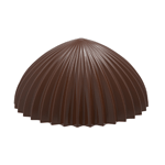 Chocolate World Polycarbonate Chocolate Mold, Pleated Half Sphere, 21 Cavities