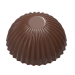 Chocolate World Polycarbonate Chocolate Mold, Pleated Egg Bottom Half, 24 Cavities