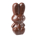 Chocolate World Polycarbonate Chocolate Mold, Rabbit, 4 Cavities