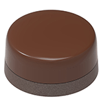 Chocolate World Polycarbonate Chocolate Mold, Round by Joris Vanhee, 21 Cavities