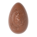 Chocolate World Polycarbonate Chocolate Mold, Sir Edward the Bunny Egg,1 Cavity