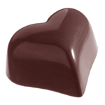 Chocolate World Polycarbonate Chocolate Mold, Small Heart, 28 Cavities