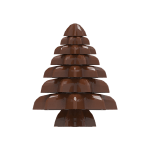 Chocolate World Polycarbonate Chocolate Mold, Stars for Christmas Tree, 8 Cavities