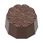 Chocolate World Polycarbonate Oriental Round Chocolate Mold, 21 Cavities