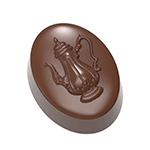 Chocolate World Victorian Coffee Pot Oval Polycarbonate Chocolate Mold, 21 Cavities
