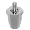 Chrome Plastic 1" Adjustable Equipment Leg; Round Foot; 1/4"-20 Stud Mount