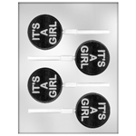 CK Products 90-11523 It's A Girl Sucker Plastic Chocolate Mold