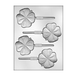 CK Products 90-13109 Four Leaf Clover Sucker Plastic Chocolate Mold, 4 Cavities