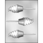 CK Products 90-13342 Ice-Cream-Cone Sucker Plastic Chocolate Mold