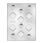 CK Products 90-13552 Graduation Cap Plastic Chocolate Mold, 1-3/4" 