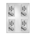 CK Products 90-13774 Mothers Day Bar Plastic Chocolate Mold, 4 Cavities