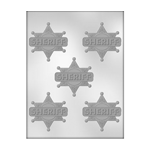 CK Products 90-14695 Sheriff Badge Plastic Chocolate Mold, 2.5" 