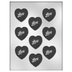 CK Products 90-1501 Heart with Love Plastic Chocolate Mold 