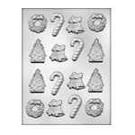 CK Products 90-4130 Christmas Assortment Plastic Chocolate Mold