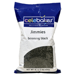 Celebakes Booming Black Jimmies, 1 lb.