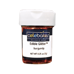 Celebakes Burgundy Edible Glitter, .25 oz.