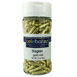 Celebakes Gold Rod Dragees, 3.3 oz.