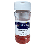 Celebakes Edible Red Glitter, 1 oz.