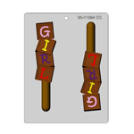 CK Products Girl Blocks Pretzel Rod Chocolate Mold