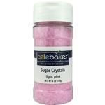 Celebakes Pastel Pink Sugar Crystals, 4 oz