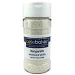Celebakes White Nonpareils, 3.8 oz. 