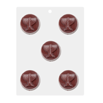 Clear Bendable Plastic Chocolate Mold, Oreo with Menorah, 5 Cavities