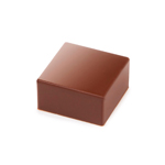 Clear Polycarbonate Chocolate Mold, Straight-Sided Square 25x25mm x 13mm High, 24 Cavities