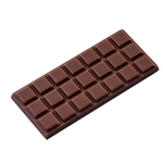 Clear Polycarbonate Chocolate Mold, Tablet 74x33mm x 5mm High, 12 Cavities