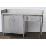 Custom Stainless 65" W Coffee Table With Place For Refrigerator