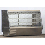 Coldline HDL84 84 Refrigerated Slanted Glass High Meat Deli Case with Rear Storage, Used Excellent Condition