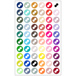Colour Mill Swatch Spot Stickers for 100 ml Oil Color Bottles