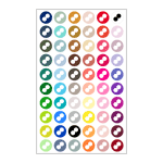 Colour Mill Swatch Spot Stickers for 20 ml Oil Color Bottles