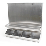 4-Compartment Stainless Steel Condiment Dispenser w/Hinged Lid for Top Loading