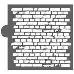 Confection Couture Brick Wall Background Cookie Stencil
