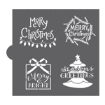 Confection Couture Christmas Greetings Cookie Stencil