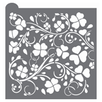 Confection Couture Clover Prettier Plaques Background Cookie Stencil