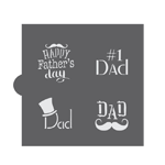 Confection Couture Father's Day Words Cookie Stencil