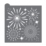 Confection Couture Fireworks Display Background Cookie Stencil